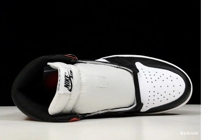 TOE” BLACK-VARSITY JORDAN AIR WHITE  MENS “BLACK OG RED HIGH 1 1008